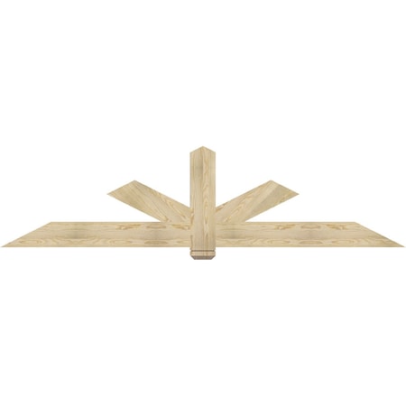 Ekena Millwork Kennewick Rough Sawn Timber Gable Bracket, Douglas Fir, 96"W x 24"H x 2"D x 6"F, 6/12 Pitch GBW096X24X0206KEN00RDF